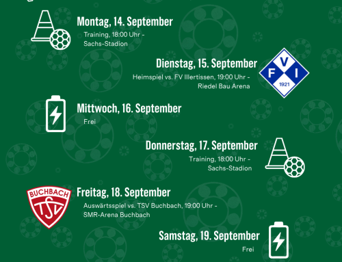 Schnüdel-Wochenfahrplan 14.-20.09.2026: Zwei Ligaspiele