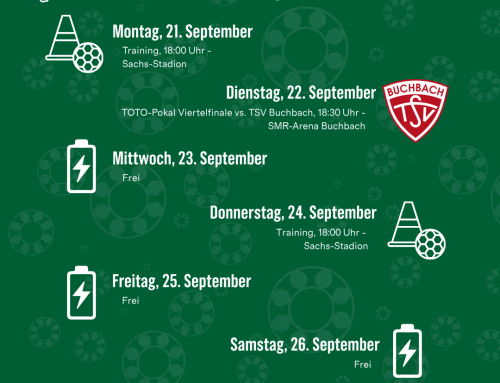 Schnüdel-Wochenfahrplan 21.-27.09.2026: TOTO-Pokal Viertelfinale