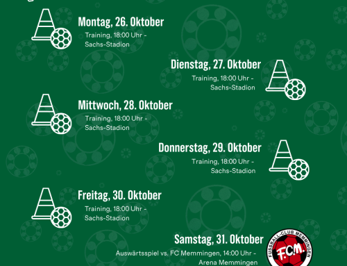 Schnüdel-Wochenfahrplan 26.10.-01.11.2026: Auswärts in Memmingen
